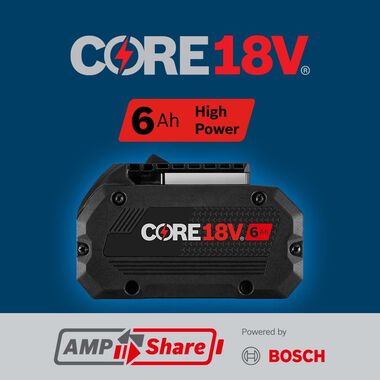 Bosch 18V CORE18V Lithium-Ion 6 Ah High Power Battery, large image number 1