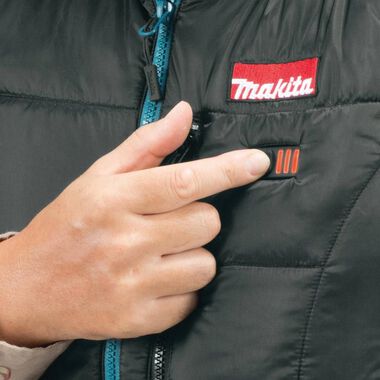 Makita 18 Volt LXT Lithium-Ion Cordless Heated Vest Vest Only (Black XL), large image number 4