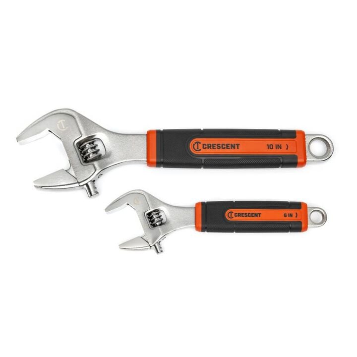 Crescent 6 Inch & 10 Inch Cushion Grip Adjustable Wrench Set 2pc, large image number 0