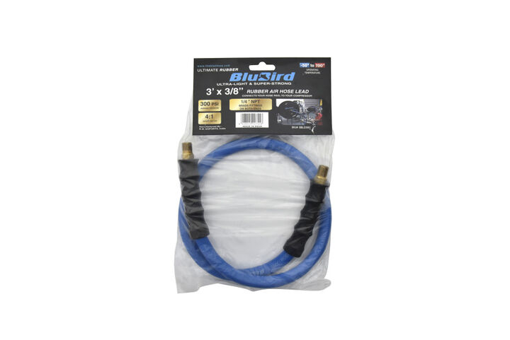 BluBird 3/8 Inch x 3 Ft Rubber Lead-In Air Hose, large image number 1