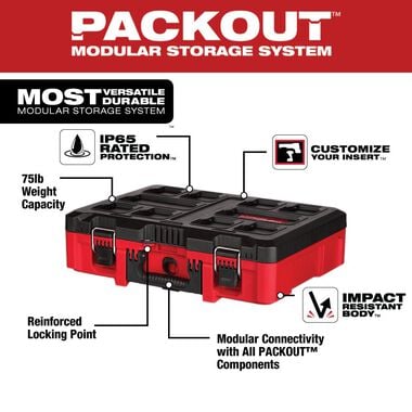Milwaukee PACKOUT Tool Case with Foam Insert, large image number 1