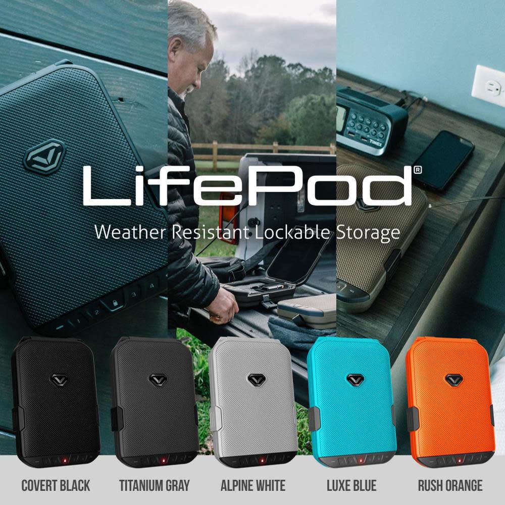 Vaultek Safe LifePod Electronic Keypad Weather Resistant Lock Box in