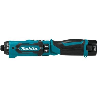 Makita 7.2V 1/4inch Hex Driver Drill Kit with Auto Stop Clutch, large image number 5