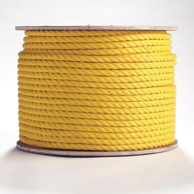 Erin Rope Twisted Yellow Polypropylene Rope 1/2 x 600' - TWPY160600