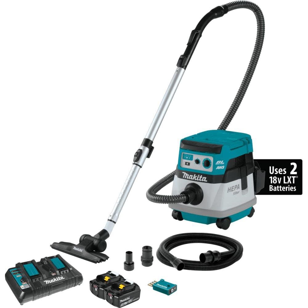 Makita 18V X2 (36V) LXT 2.1 Gallon HEPA Dry Dust Extractor/Vacuum Kit AWS – XCV22PTU