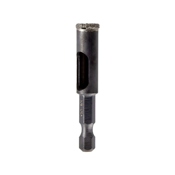Spyder 3/8 Inch Diamond Edge Hole Saw Bit, 1/4 Inch Hex Quick Connect Arbor