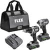 FLEX 24V Drill Driver and 1/4in Impact Driver Kit, small image number 1