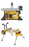 DEWALT 8 1/4in Compact Jobsite Table Saw with Rolling Stand Bundle, small