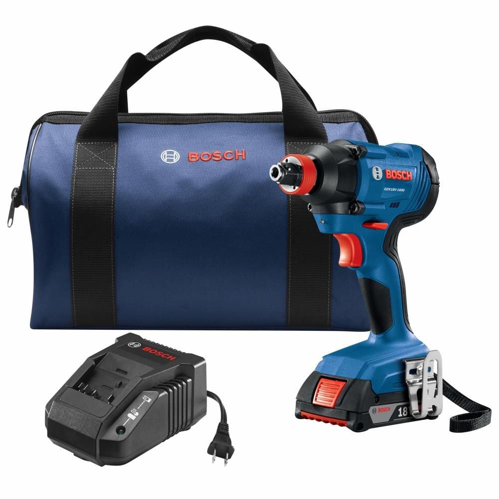 Bosch 18V Freak 1/4in & 1/2in Two In One Bit/Socket Impact Driver Kit Reconditioned, large image number 1