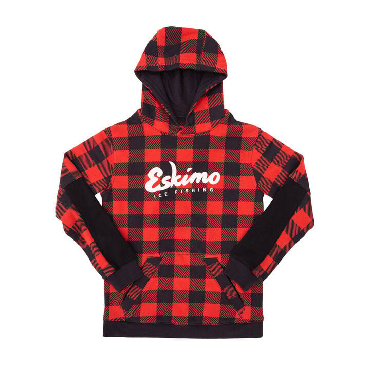 Eskimo Youth Retro Hoodie, Buffalo Plaid, Medium