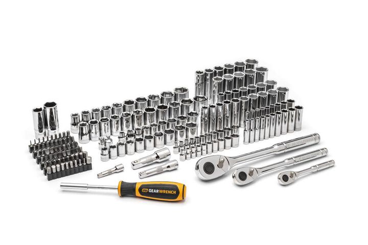 GEARWRENCH 179 Piece 1/4 Inch, 3/8 Inch, 1/2 Inch Dr. SAE/MM Mechanics Hand Tool Racing Set, large image number 5