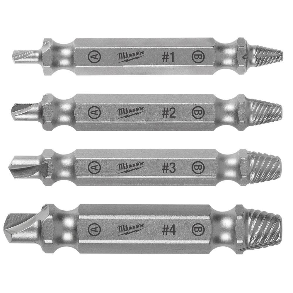 Milwaukee M2 Steel Screw Extractor Set 4pc 49579001 from Milwaukee