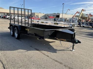 Doolittle Trailer Mfg Steel Sided Open Utility Trailer 14'x77in Tandem Axle HD Pro Toolbox, large image number 2