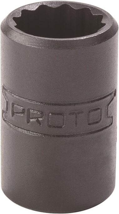 Proto 1/4in Drive Black Oxide Socket 3/8in - 12 Point