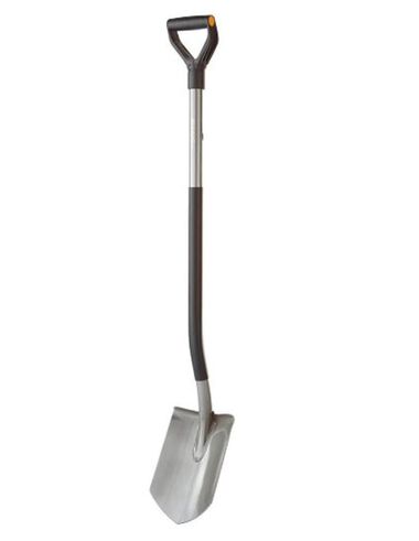 Fiskars 49in Ergo D Handle Round Point Steel Shovel