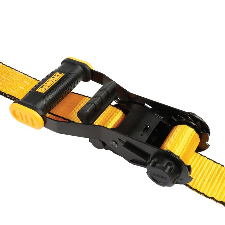 DEWALT 2in x 27' Ratchet Tie-Down Strap with Flat Hooks Heavy Duty 10000 LB Break Strength 1pk, large image number 2