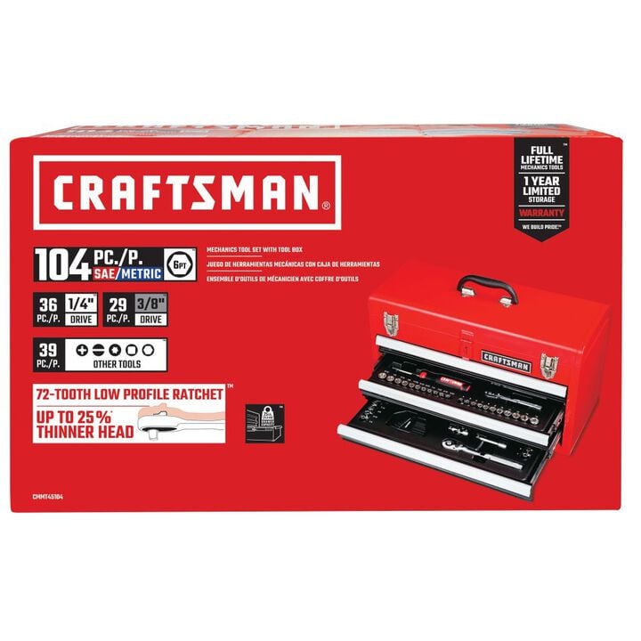 CRAFTSMAN Mechanic Tool Set, 104pc, large image number 4