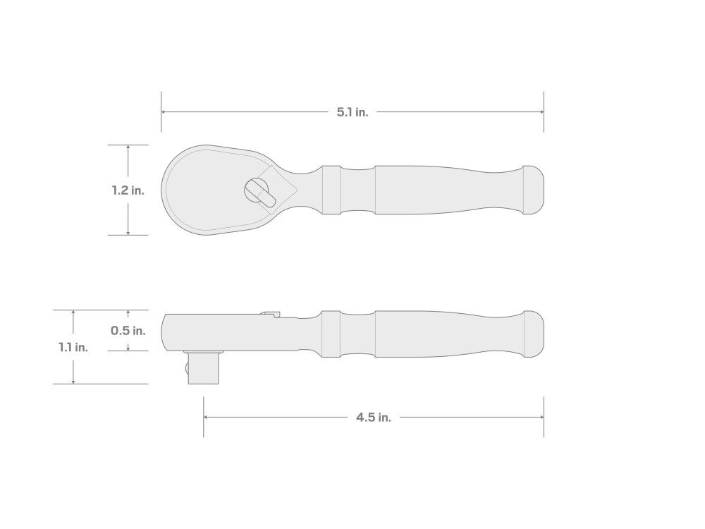 Tekton 3/8 Inch Drive x 4-1/2 Inch Non Quick Release Stubby Ratchet, large image number 7
