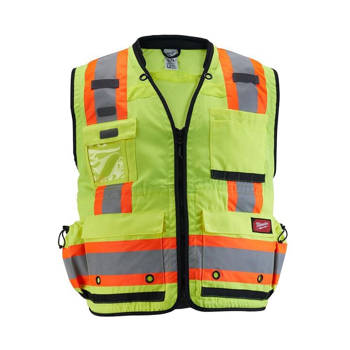 Milwaukee High Vis Surveyors Safety Vest Class 2 High Vis Yellow