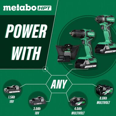 Metabo HPT KC18DDX 18V Cordless Impact Driver and Drill Kit, large image number 4