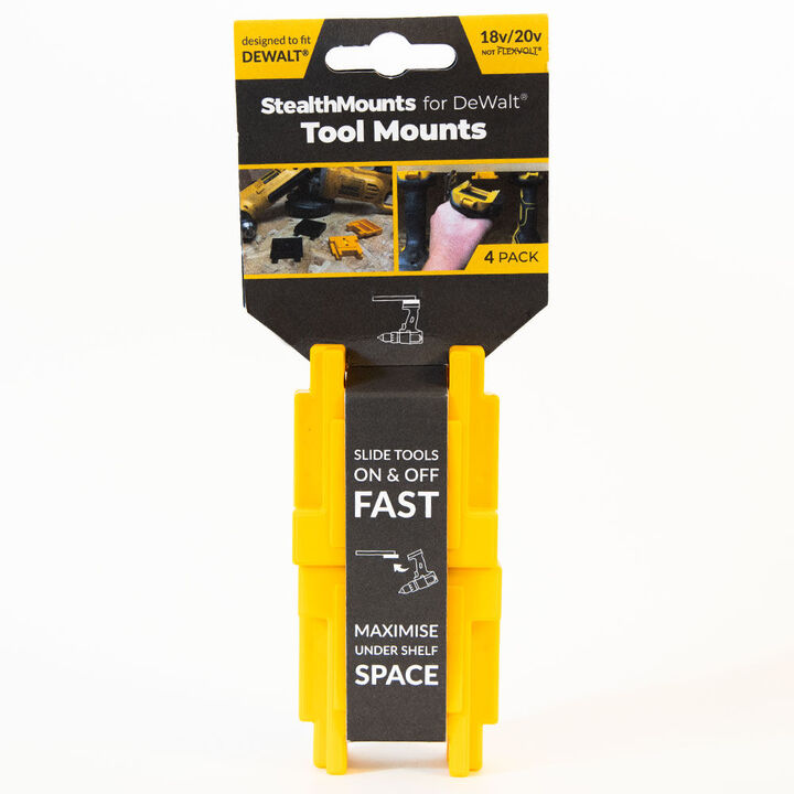 Stealthmounts Tool Mount DEWALT 18V 20V XR Tools Yellow 4pk, large image number 1