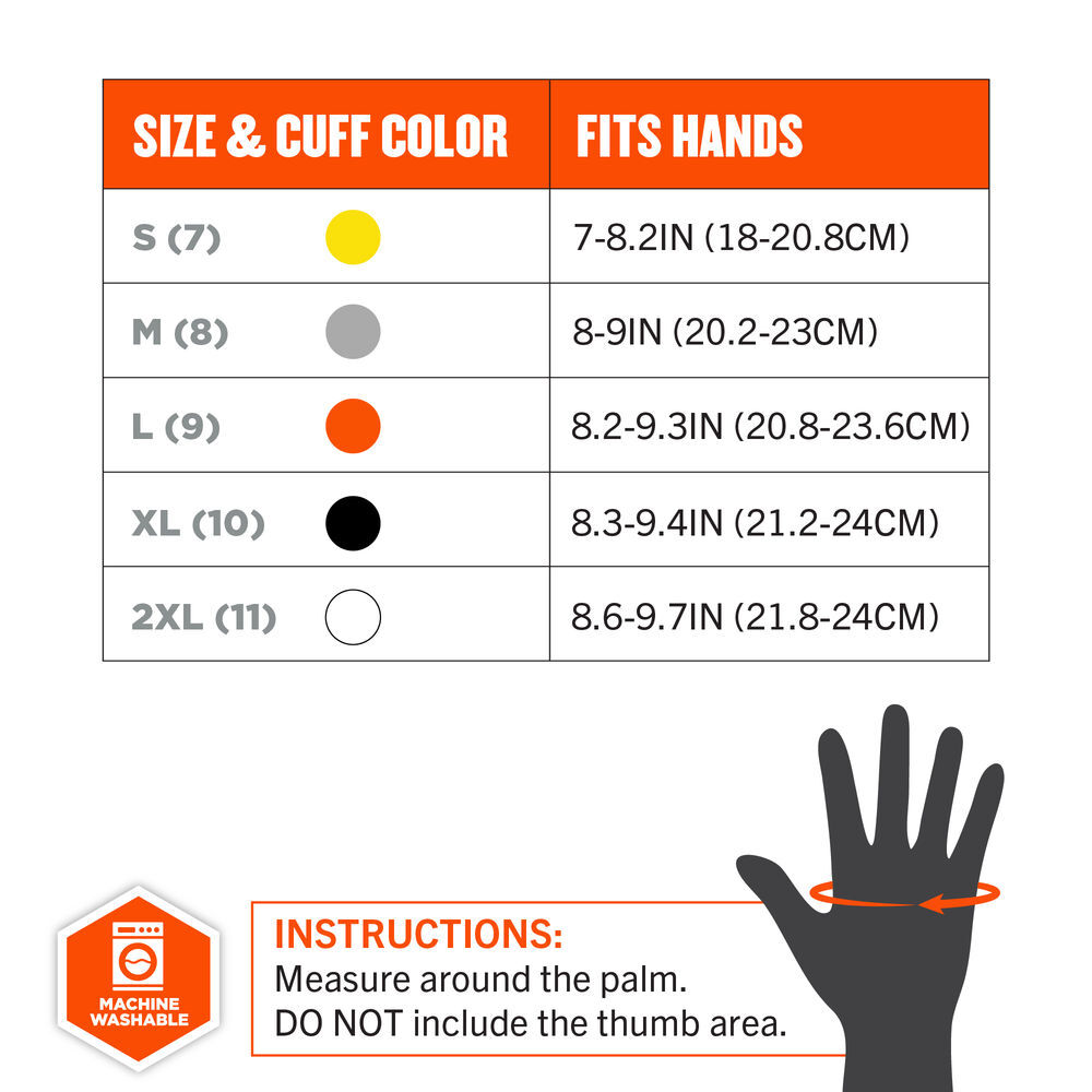Ergodyne 7142 Coated A4 Cut-Resistant Impact Gloves Medium Lime, large image number 7