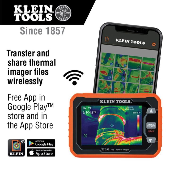 Klein Tools Rechargeable Pro Thermal Imaging Camera 76800 Pixels Wi Fi Data Transfer, large image number 1