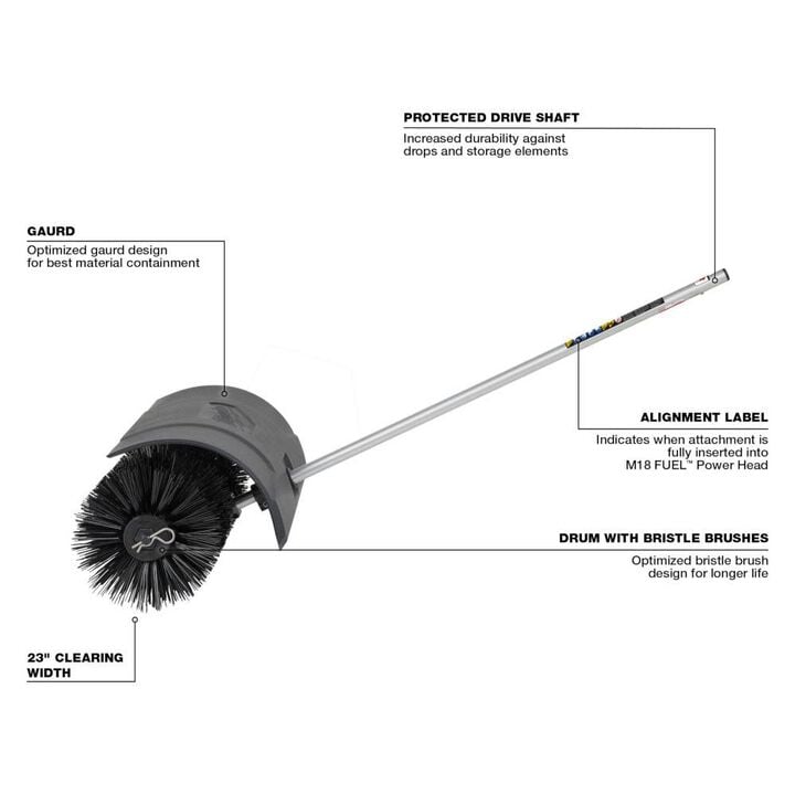 Milwaukee M18 FUEL QUIK LOK Bristle Brush Attachment, large image number 2