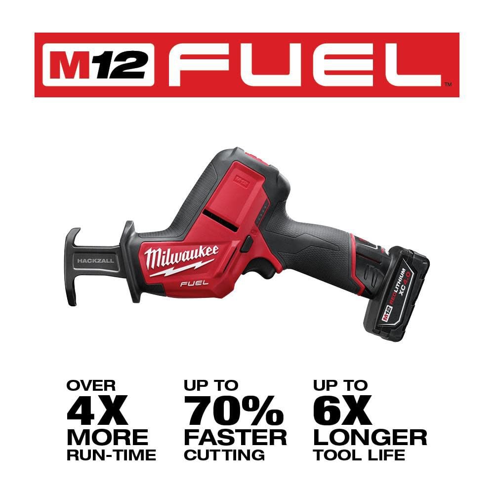 Milwaukee M12 Fuel Hackzall Reciprocating Saw Kit 2520 21xc - Image 3