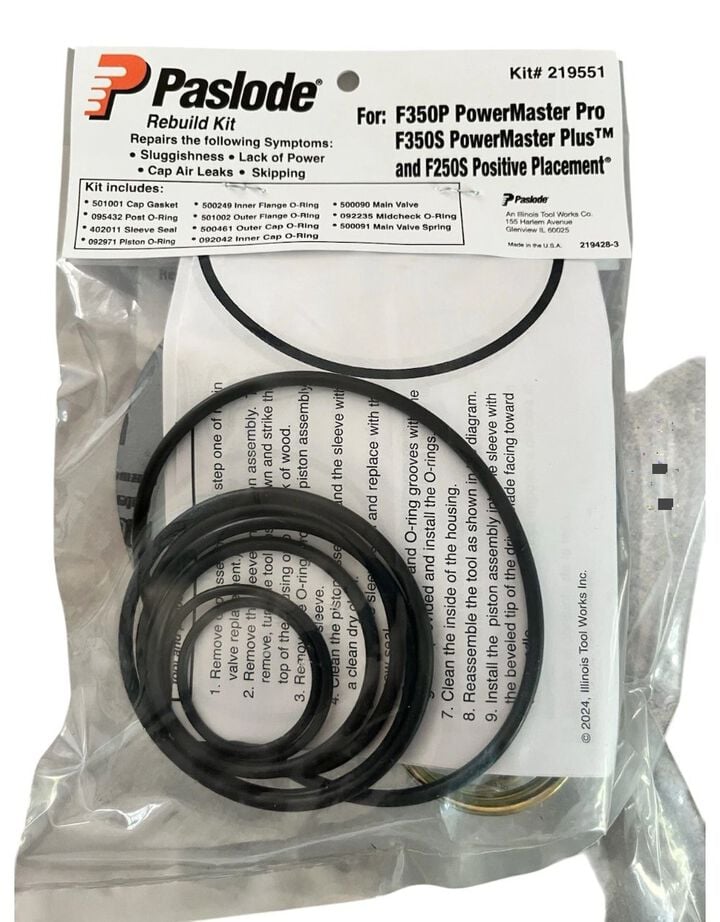 Paslode Tool Repair Kit for F250S-PP Positive Placement Connector Nailer, large image number 1