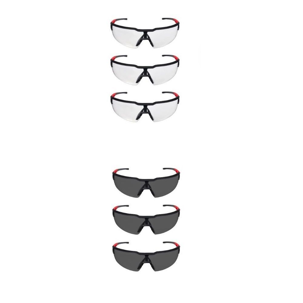 Milwaukee Clear and Tinted Anti-Scratch Safety Glass - 6 Pack Bundle, large image number 1
