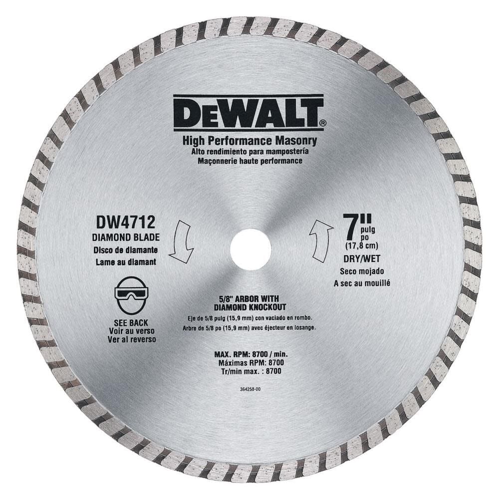 DEWALT 7 In. Hi Performance Masonry Blade, large image number 1