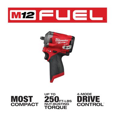 Milwaukee M12 FUEL Stubby 3/8 in. Impact Wrench (Bare Tool), large image number 1