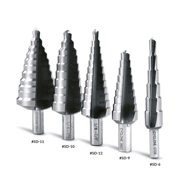 Evolution Power Tools 1/4in-1 3/8in Straight Flute Premium Step Drill, large image number 4