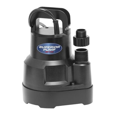 Superior Pump Utility Pump 1/6 HP Thermoplastic Oil Free