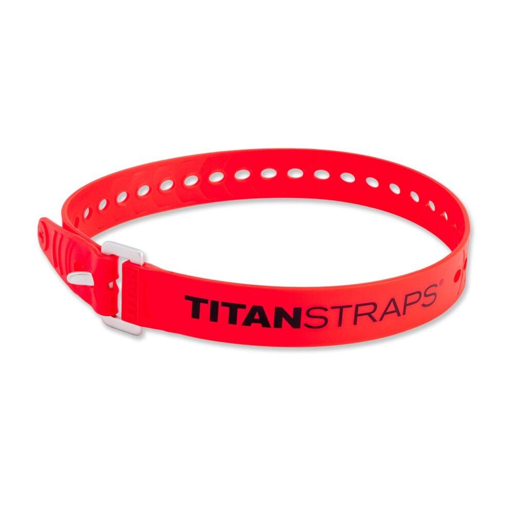 Titan Straps 25 Inch Red Polymer 70 Lbs Utility Strap with Aluminum Buckle – TSI-0125-RED