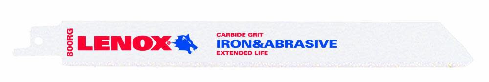 Lenox 8-in Grit-TPI Carbide Grit Reciprocating Saw Blade, large image number 1