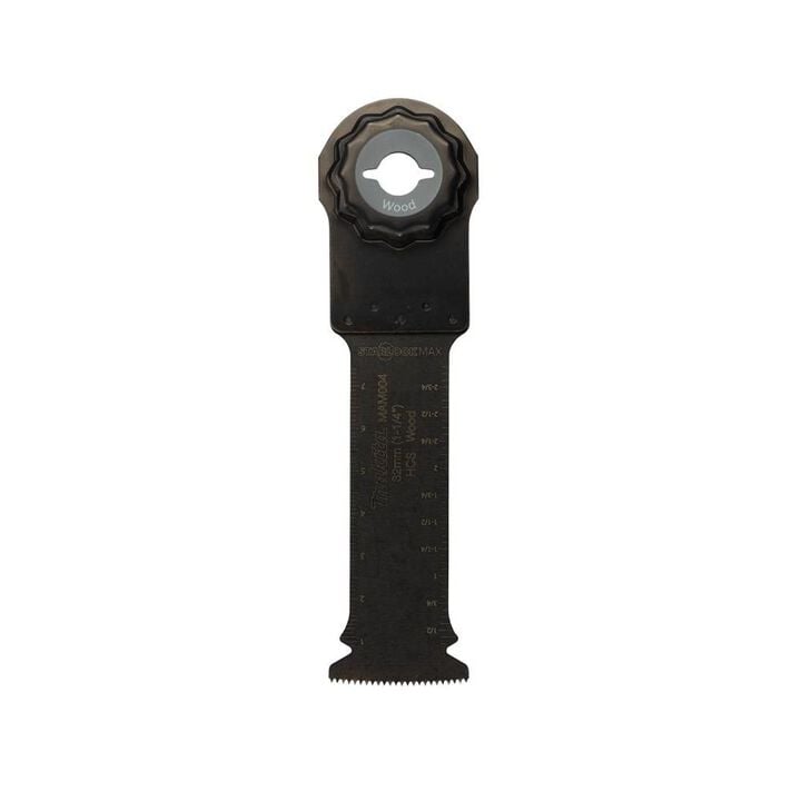 Makita StarlockMax Oscillating Multi Tool 1 1/4in High Carbon Steel Curved Plunge Cut Blade, large image number 0
