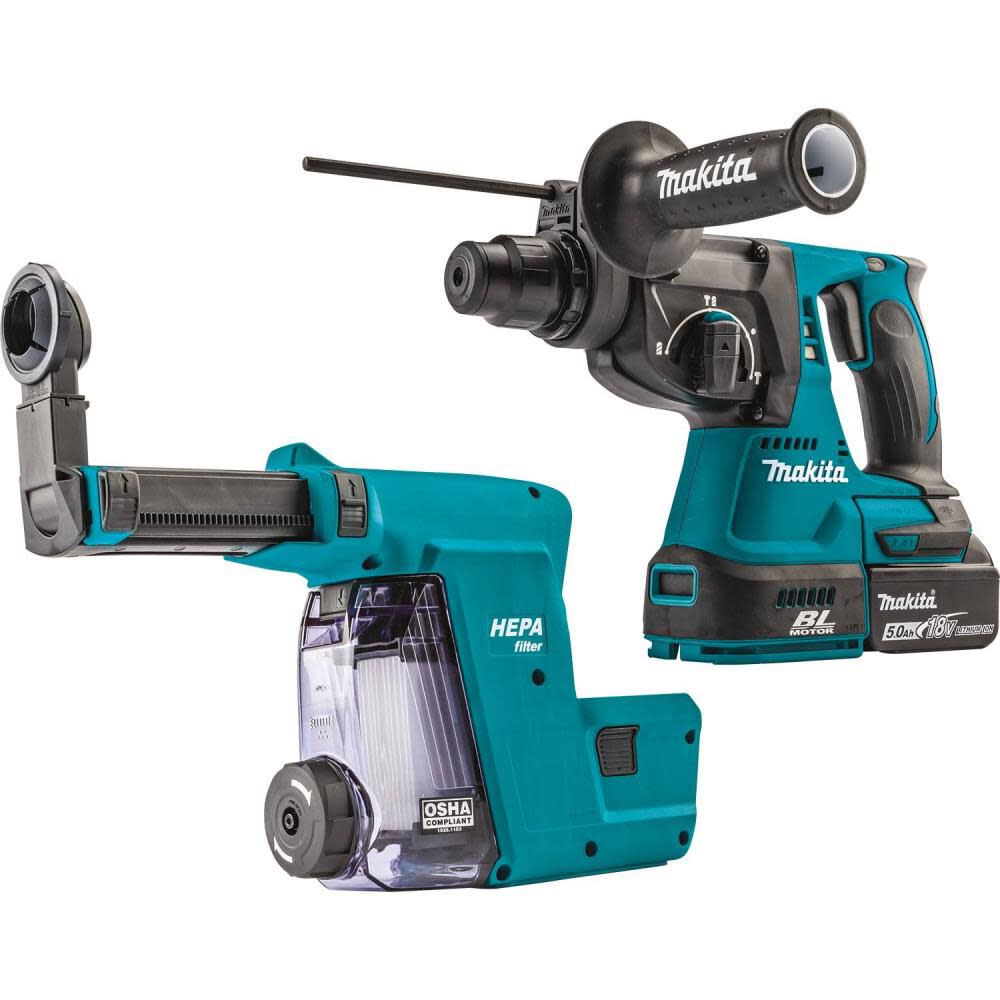 Makita 18V LXT Rotary Hammer 1in Kit SDS PLUS with HEPA Dust
