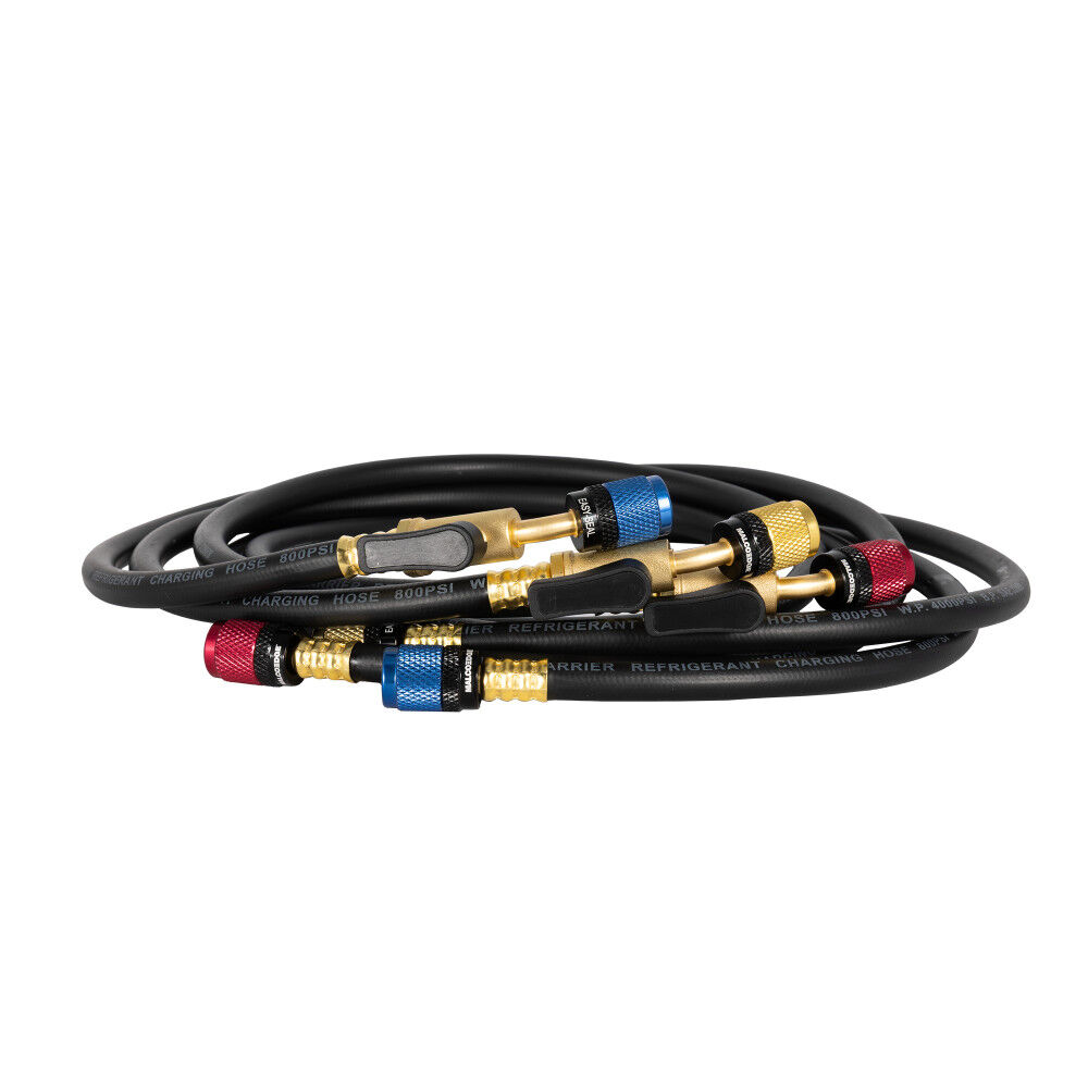 Malco Products 60 Inch Easy Seal HVAC Hose Set with 1/4 SAE x 1/4 SAE Fitting 3 Pieces, large image number 2