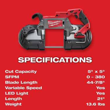 Milwaukee M18 FUEL Deep Cut Band Saw (Bare Tool), large image number 6