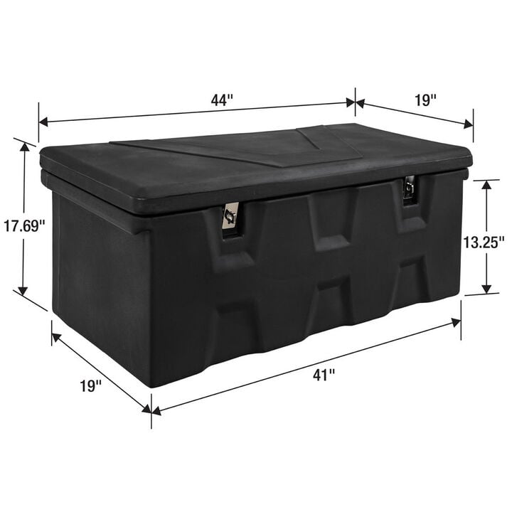 Buyers Products Company 17.5Hx19Dx44W Inch Black Poly Multipurpose Chest, large image number 2