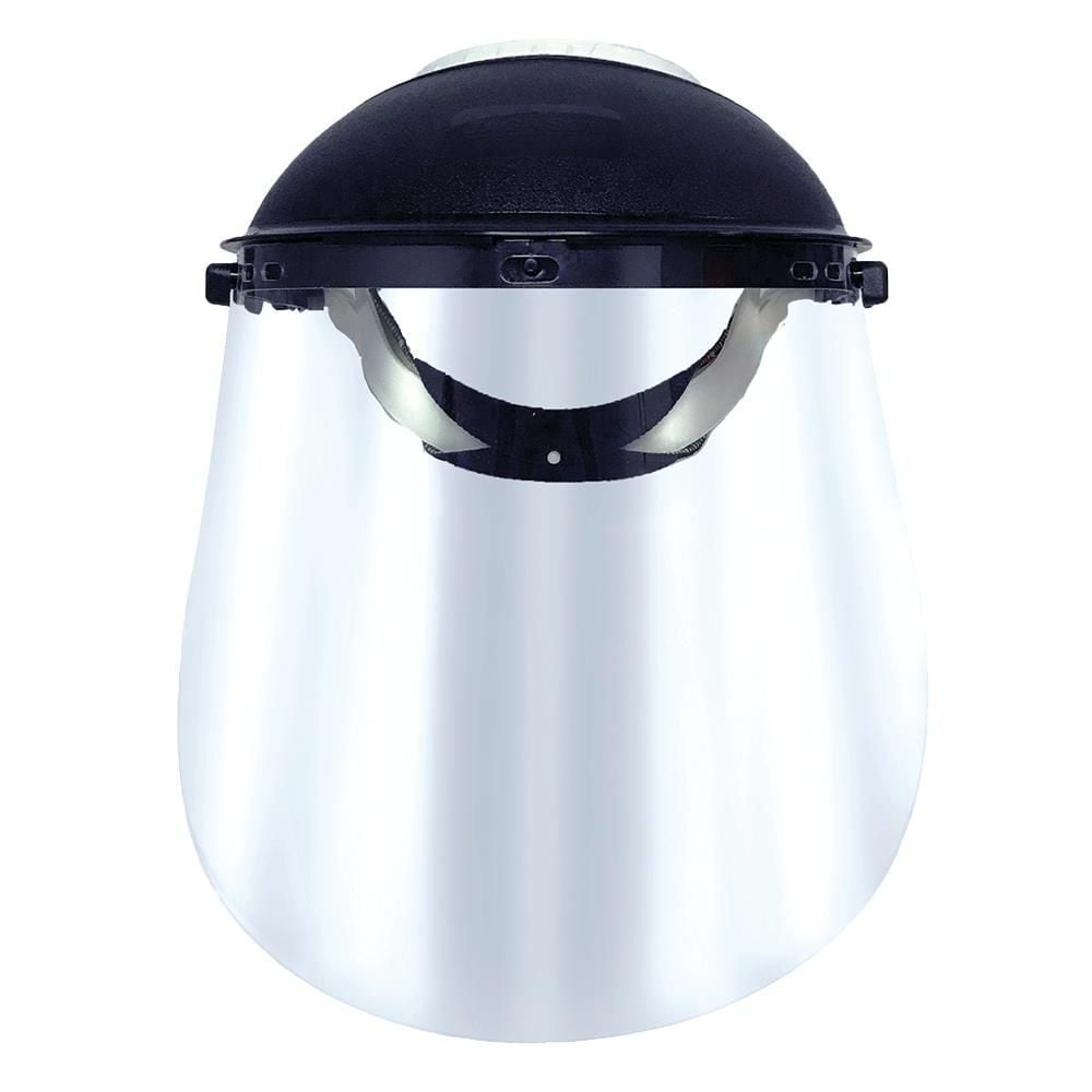 Jackson Safety Lightweight Scratch Resistant Safety Headgear with Ratchet Suspension and Clear Anti-Fog Acetate Window Sweatband Nylon Black, large image number 4