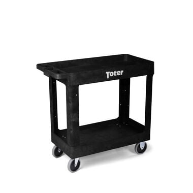 Toter Material Handling Utility Cart with Lipped Top and Straight Handle