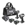 FLEX 24V 1/2 Inch 2-Speed Hammer Drill with Turbo Mode & 1/4 Inch One-Touch Hex Impact Driver Kit, small image number 1