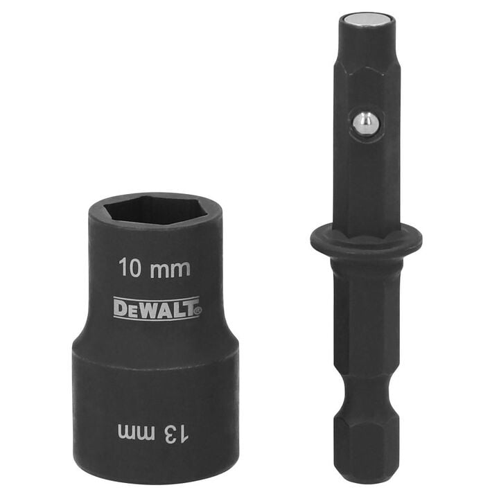 DEWALT 0mm & 13mm Socket with Short Extension, large image number 1