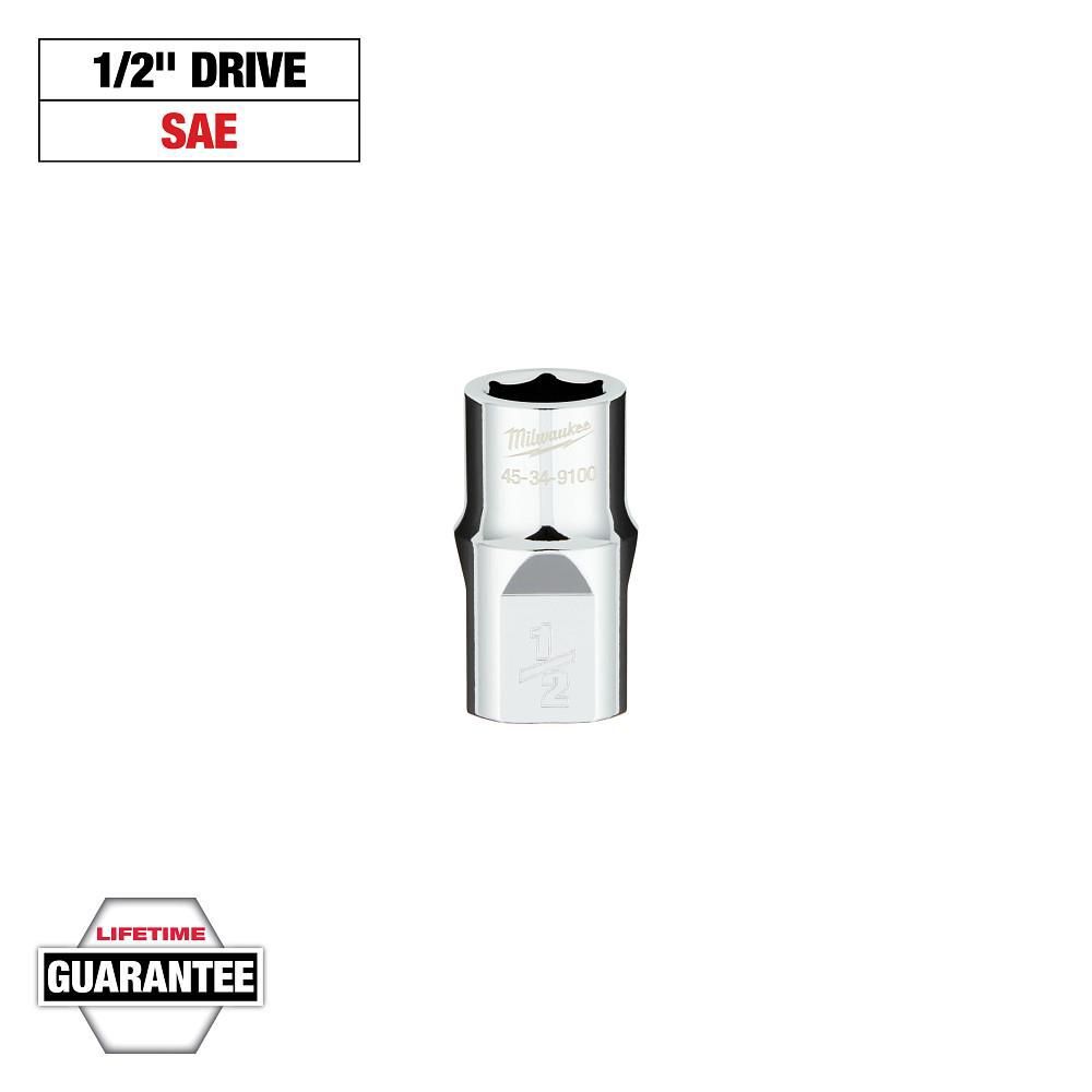 Milwaukee Promotional 1/2 Inch Drive 1/2 Inch SAE 6-Point Socket with FOUR FLAT Sides, large image number 8