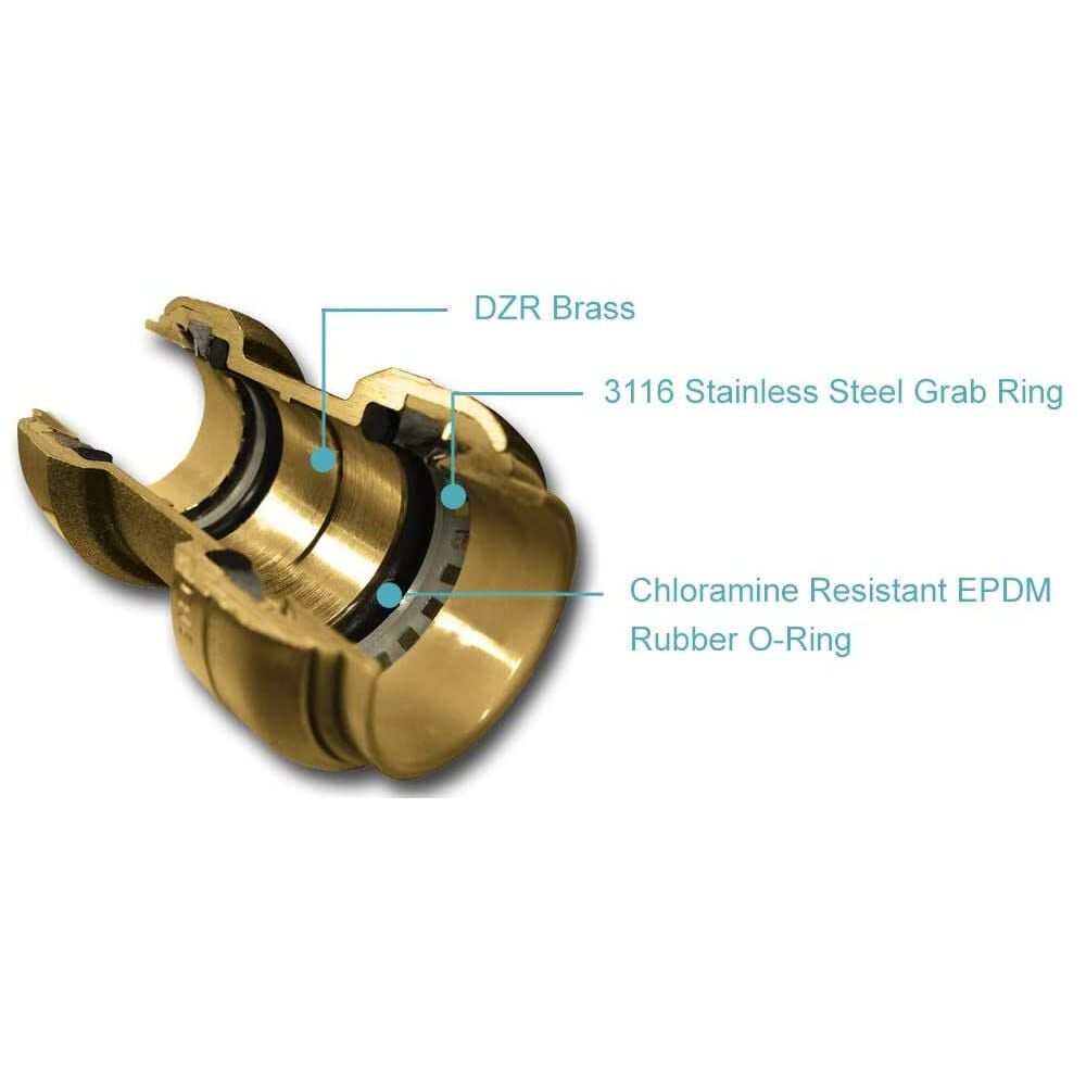 Sharkbite Push to Connect 1 1/2 x 1 1/2in 2XL Coupling, large image number 3