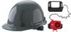 Milwaukee Gray Front Brim Hard Hat with 6pt Ratcheting Suspension Type 1 Class E & BOLT USB Cooling Fan Bundle, small image number 1