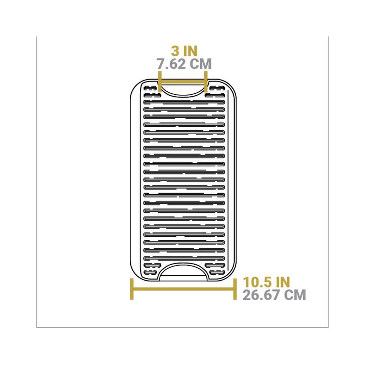 Lodge Cast Iron 20 x 10 1/2 Inch Black Pro-Grid Reversible Grill/Griddle Pan, large image number 11